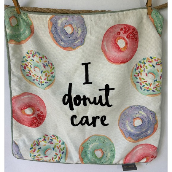 Lacourte Other - Lacourte Throw Pillow Cover I Donut Care Graphic Home Decor 19X19 Green
